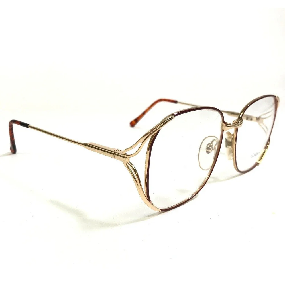 Gallery Eyeglasses Frames IDASPRING BURGUNDY/GOLD Square Full Rim 52-15-135